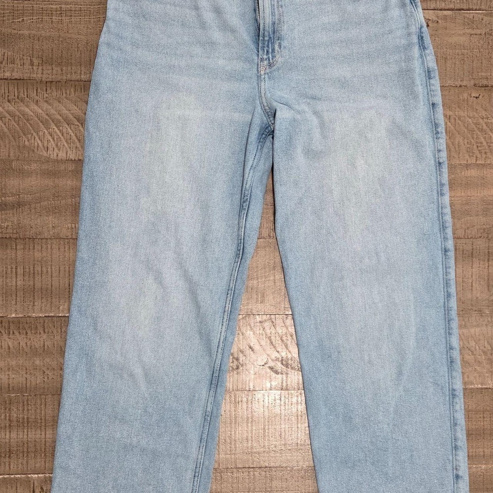 Hollister Light Wash Ultra High Rise Dad Jeans W29 Regular Fit Blue Denim